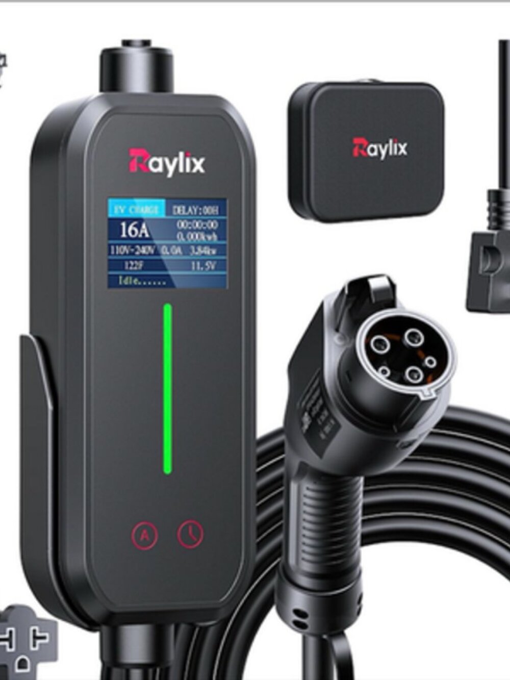 16A Level 1&2 EV Charger 110V-240V Electric Car Charger with 21ft Cable Adjustab